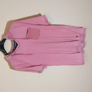 Buffalo David Bitton| Pink Faded Distressed Short Sleeve Hoodie Cotton